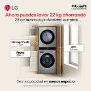 WashTower encaje perfecto, en espacio de lavado WK22VS6P